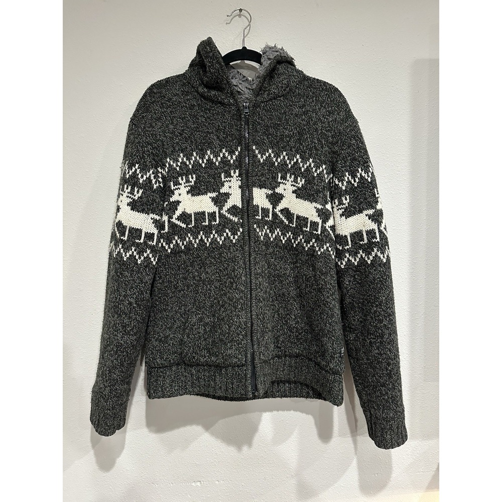 Womens Zip Cardigan Faux Fur‎ Jacket Hooded Sweater Coat M Ijeans for Buffalo